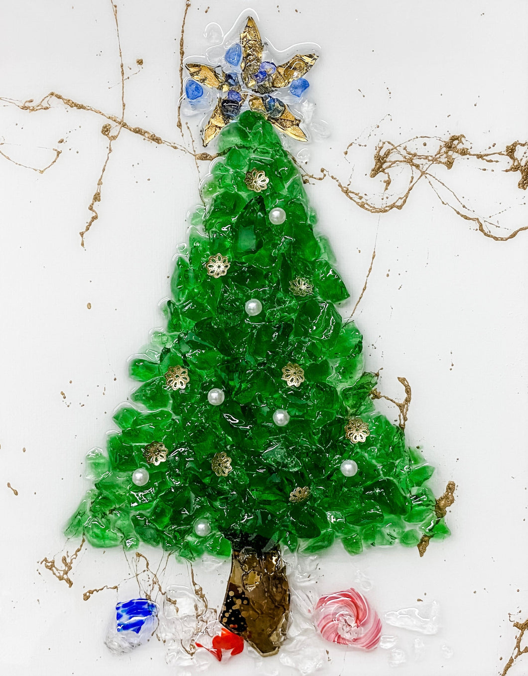 Blue Sprinkled Star Christmas Tree