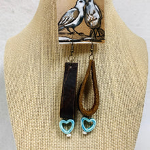Leather Earrings and Beads