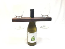 Black Walnut Wine Bottle and Wine Glass Holder