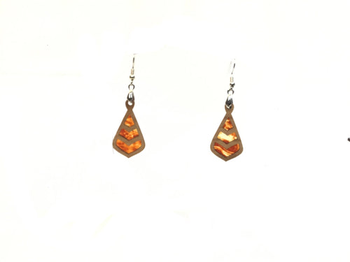 Amber teardrop dangle Earrings