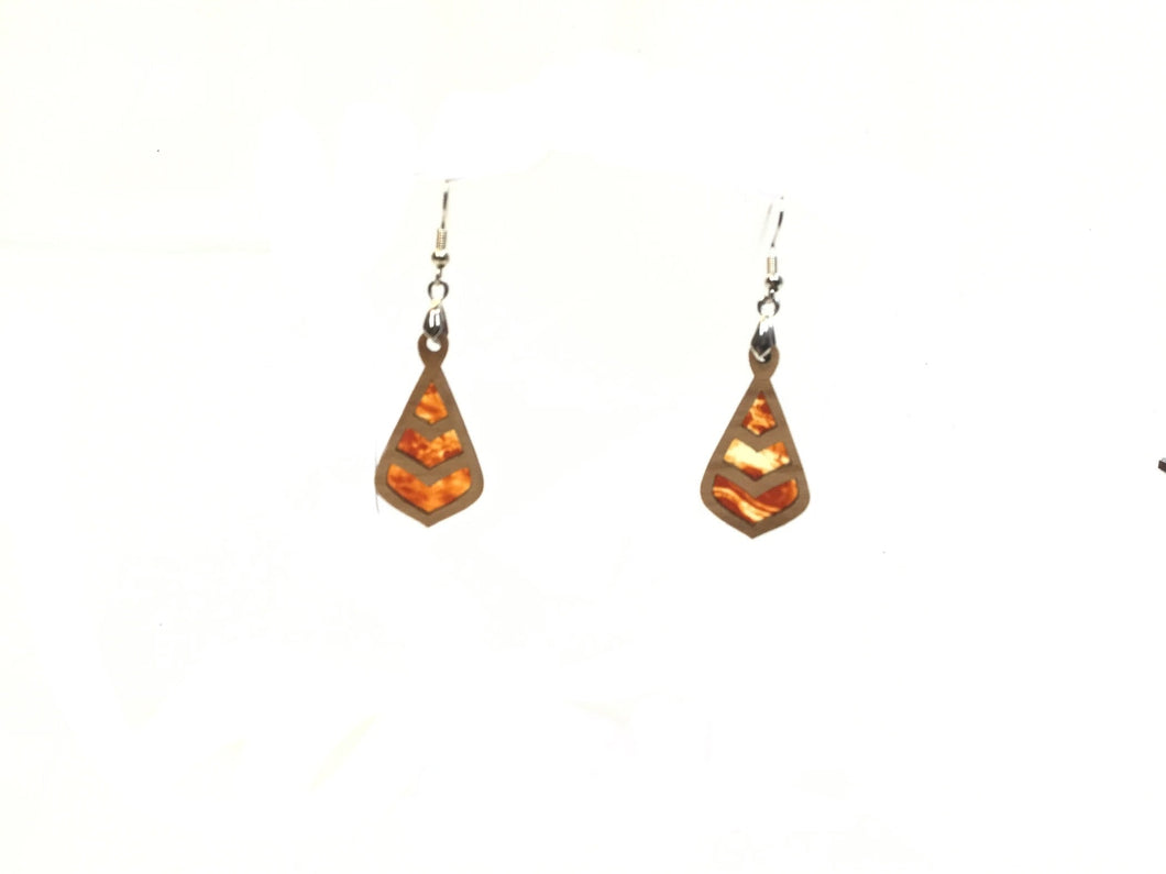 Amber teardrop dangle Earrings