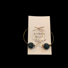 Hoop Diffuser Earrings - Lava 1 bead w/ Accents