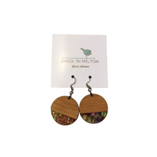 Circle Multi and Wood Earrings