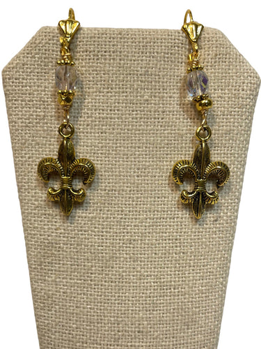 Fleur-de-lis gold earrings