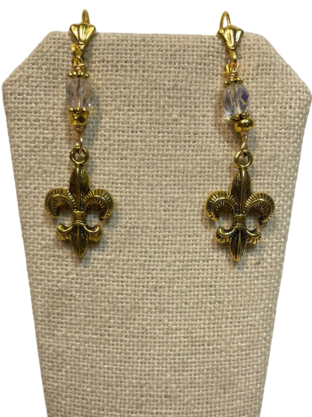 Fleur-de-lis gold earrings