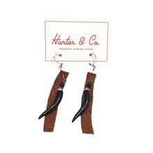 Printed Leather Earrings with Additions