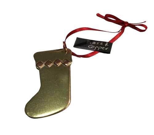 Brass Stocking with Diamonds
