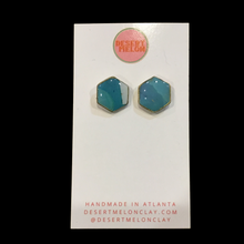 Hexagon Studs-Blue