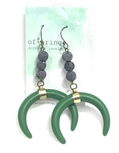 Crescent Lava Earrings
