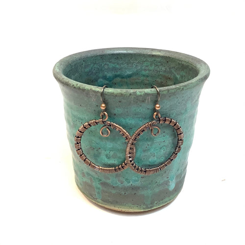 Circle Copper Earrings