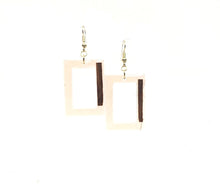Medium Wood and Epoxy Earrings