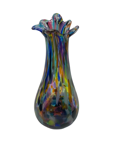 Multicolor Glass Blown Vase
