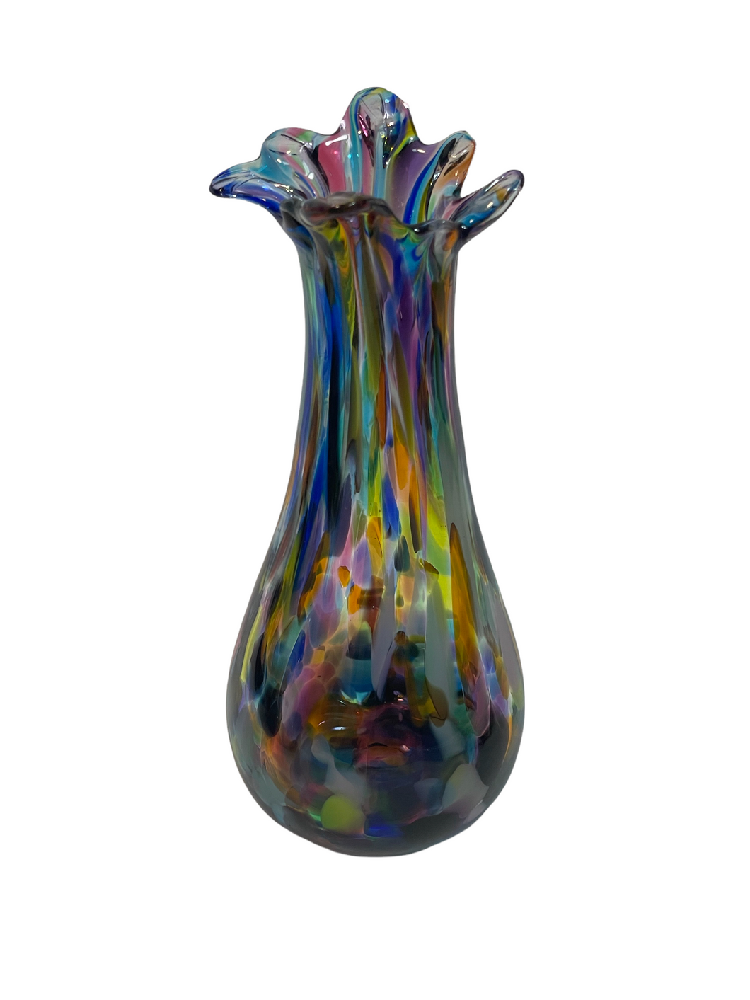 Multicolor Glass Blown Vase