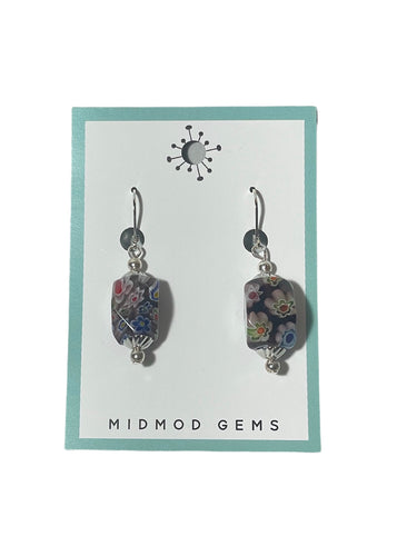 Floral Beaded Drop Earrings