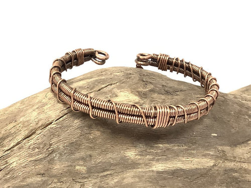 Handwoven Copper Wire Bracelet