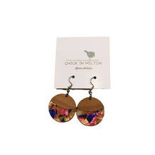 Circle Multi and Wood Earrings