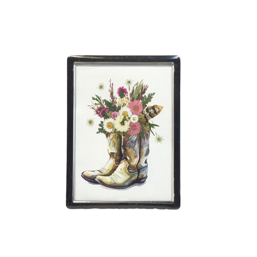 Boots with florals Magnets
