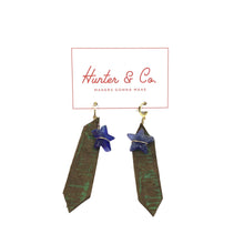 Printed Leather Earrings with Additions