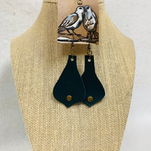 Leather Tear Drop, Leaf Shaped & Diamond Shaped Earrings
