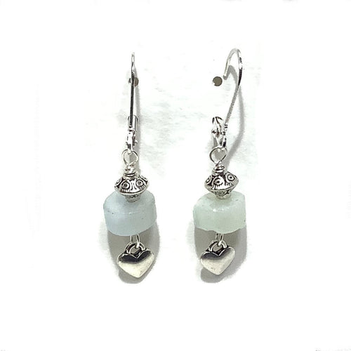 Earrings - Amazonite Beads on sterling wire