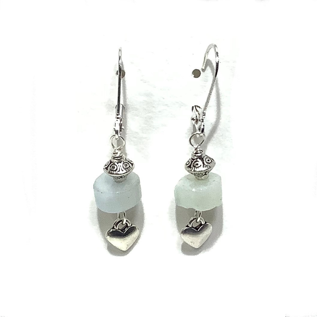 Earrings - Amazonite Beads on sterling wire