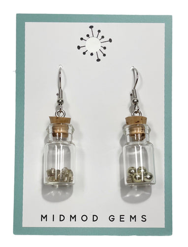 Glass Bottle Drop Earrings