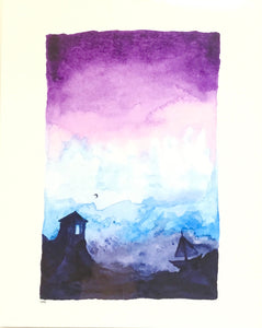 New Worlds Print-  Where the Sky Meets the Ocean Meets the Land
