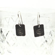 Oxidized Sterling Earrings - Spiral Rose