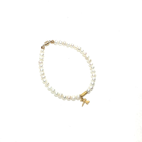 Bracelet - Gold Vermeil with Fresh Water Pearls and magnetic clasp