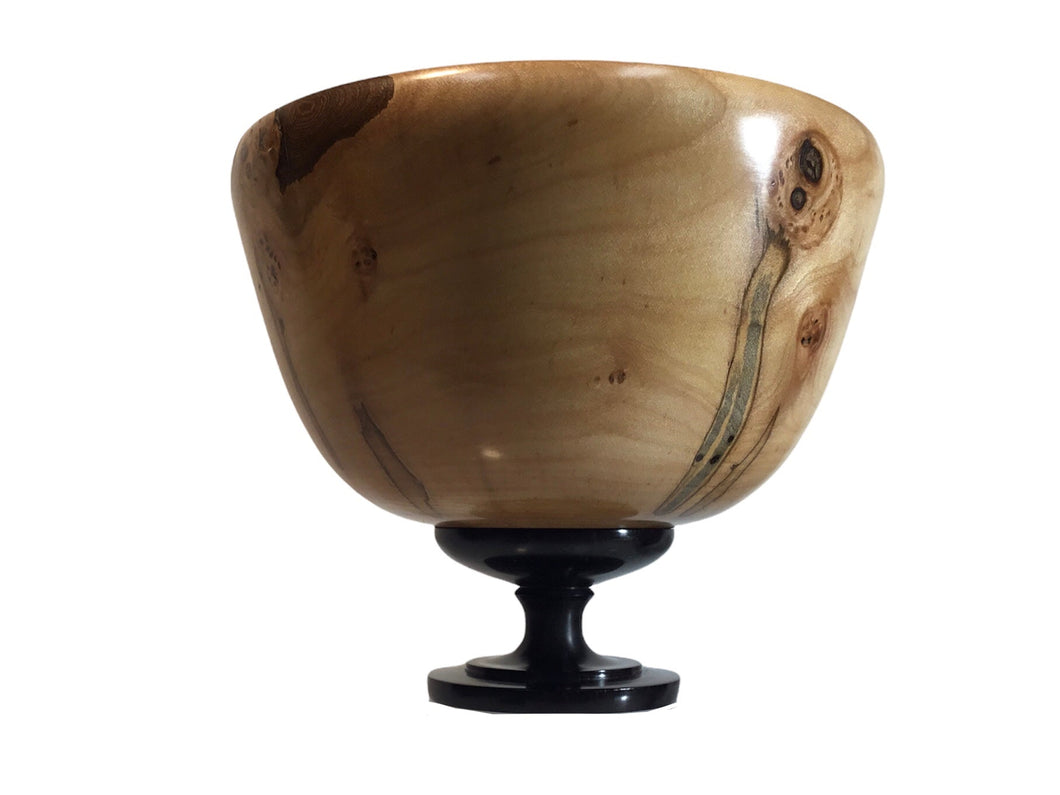 #224 Maple bowl on pedestal
