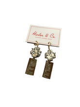 Printed Leather Earrings with Additions