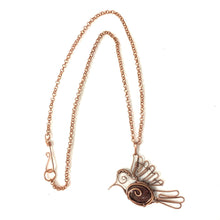 Bird Copper Necklace with Jasper