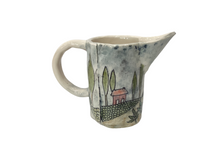 Colorful Pitchers with Pastoral Scene