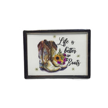 Boots with florals Magnets