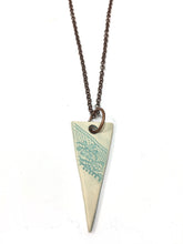 Clay Diffuser Necklace - Triangle with lace