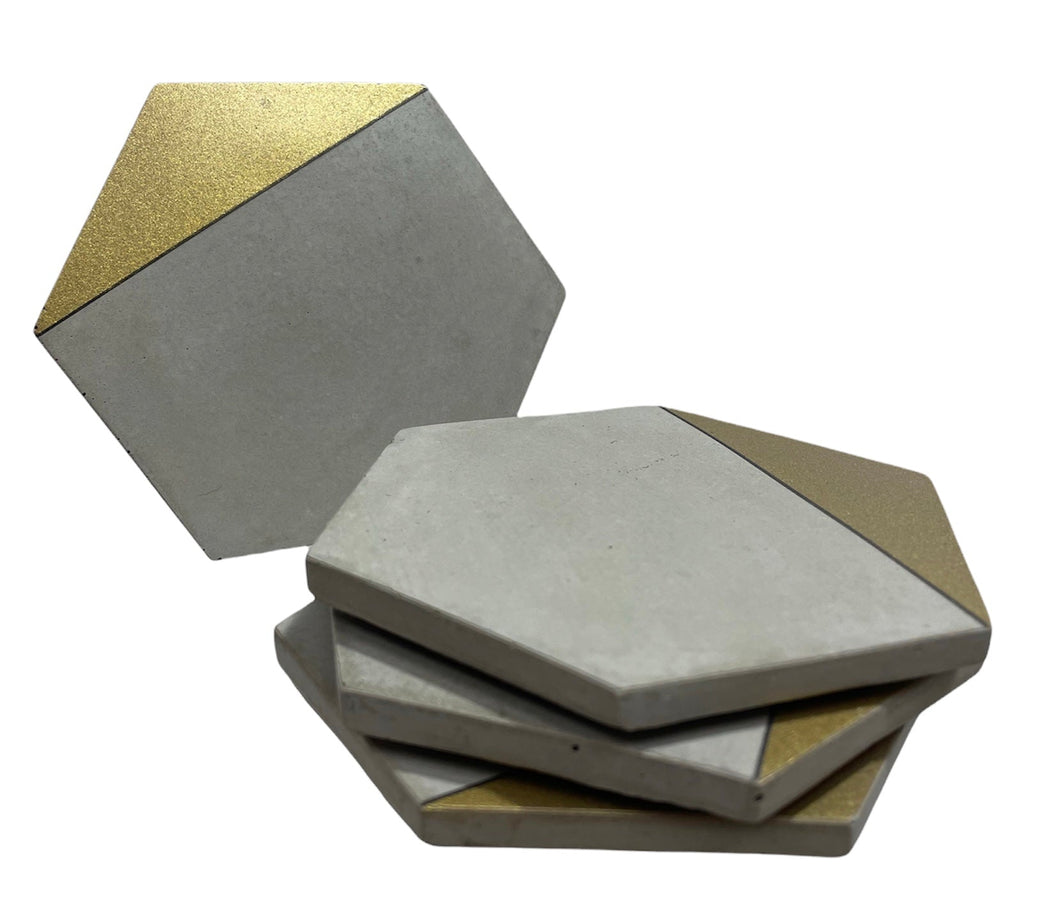 Concrete Hexagon Coasters