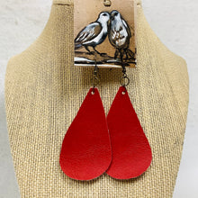 Leather Tear Drop, Leaf Shaped & Diamond Shaped Earrings
