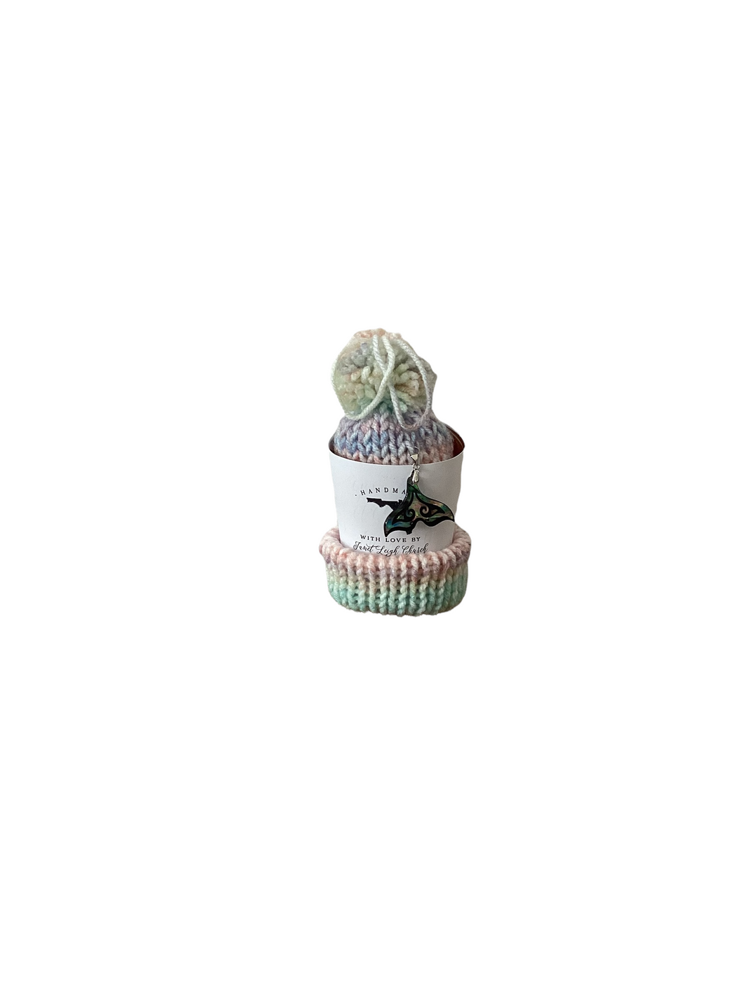 Multi Pale Sea Colors Wine Hat with Whale Tail Charm