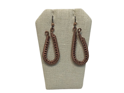 Long Oval Twist Earrings