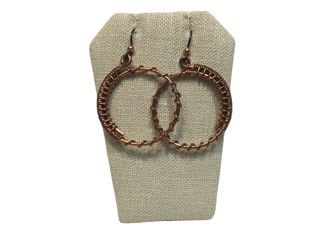Large Circle Twist Earrings