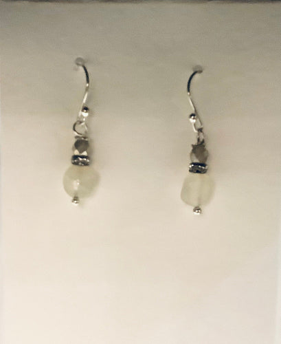 Earrings - Sterling Silver French Wires with Vintage Czech Glass Beads