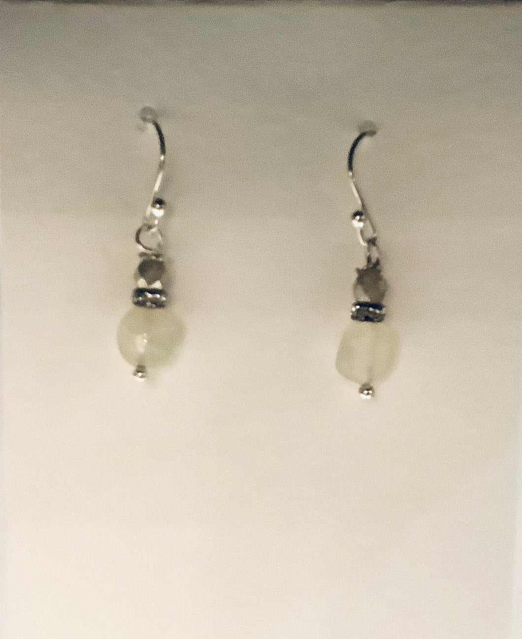 Earrings - Sterling Silver French Wires with Vintage Czech Glass Beads