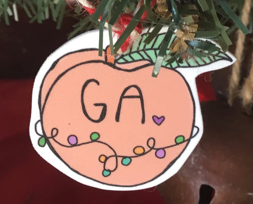 Georgia Peach Ornament