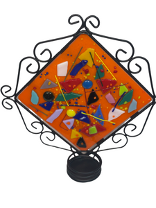 Orange Candle Sconce