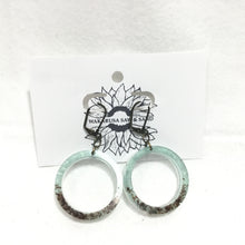 Large Wood and Epoxy Earrings