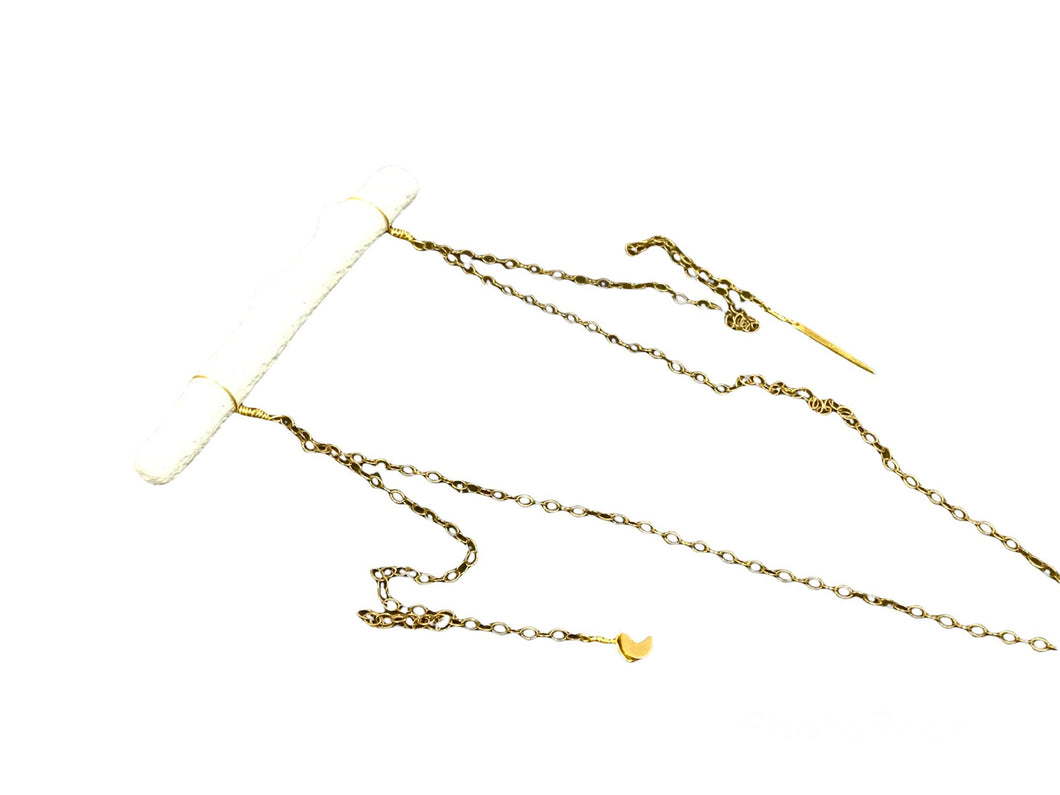 Coral half moon Necklace