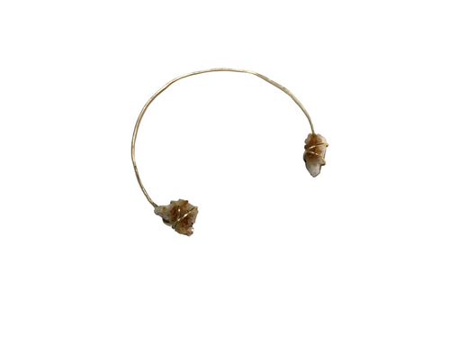 Citrine Clusters Hammered Choker