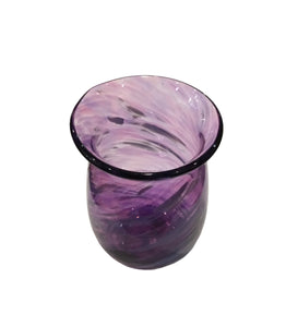 Small Purple Glass Blown Vase