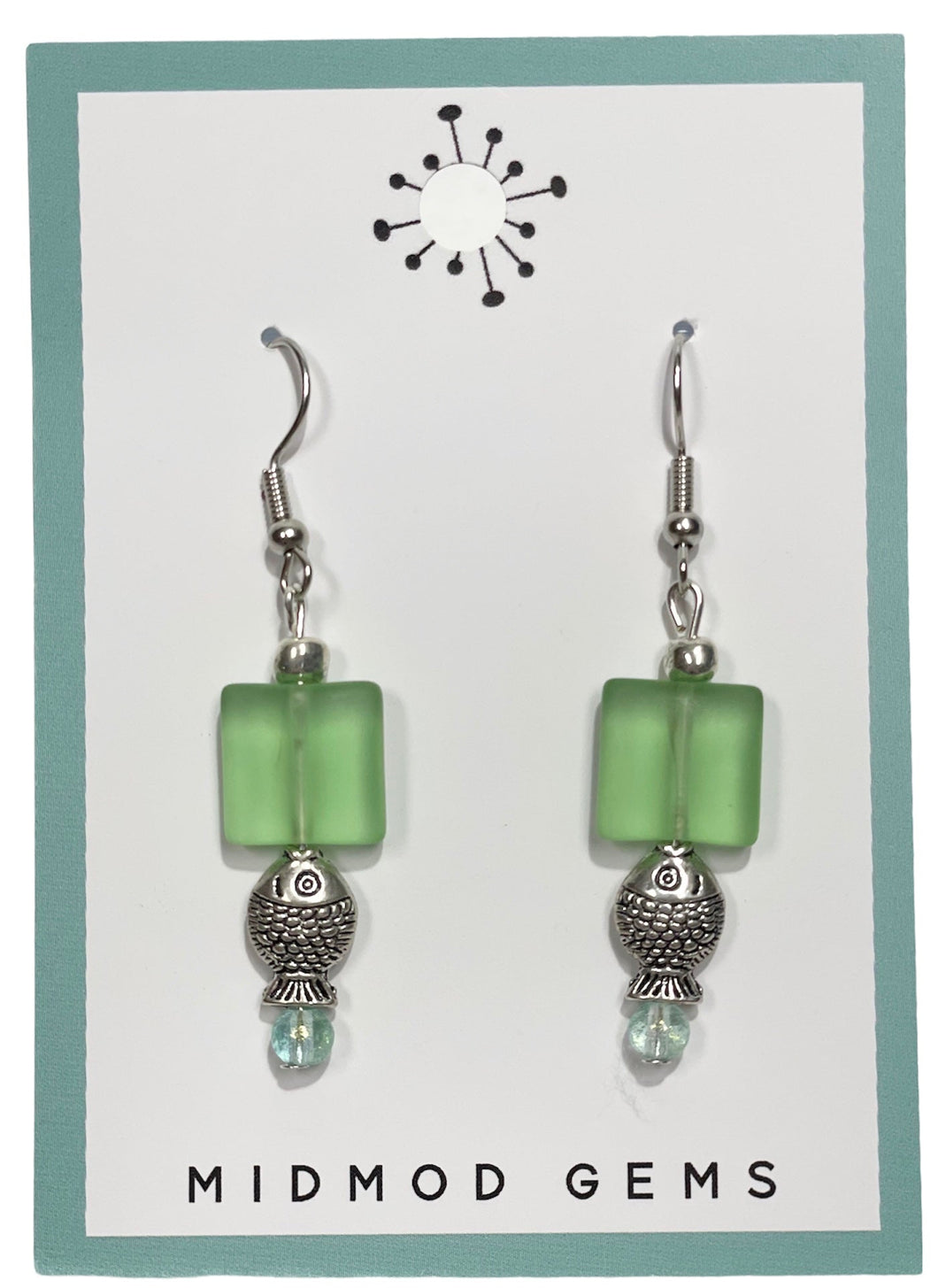 Fish Beaded Drop Earrings
