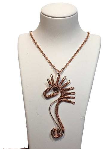 Large Seahorse Agate Necklace